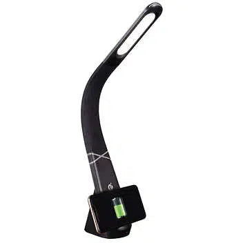 Ottlite Wireless Charging LED Desk Lamp with Stand - Black