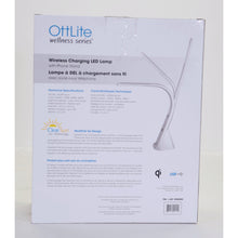 Load image into Gallery viewer, Ottlite Wireless Charging LED Desk Lamp with Stand - White
