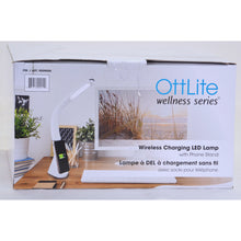 Load image into Gallery viewer, Ottlite Wireless Charging LED Desk Lamp with Stand - White
