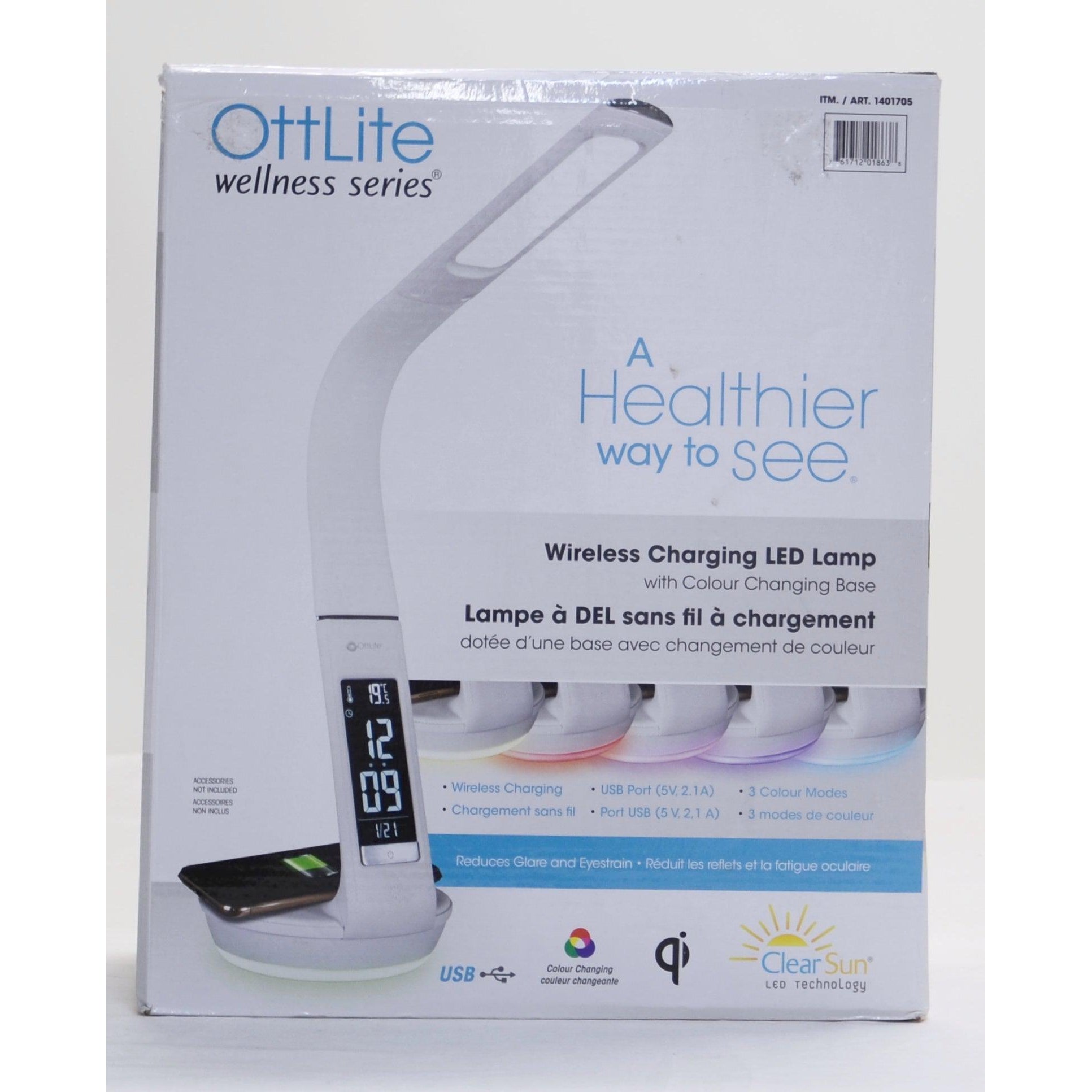 Ottlite Wellness Charging Desk Lamp (White)