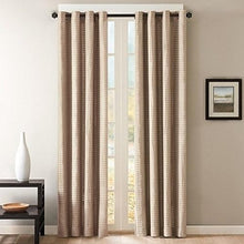 Load image into Gallery viewer, Park Avenue Skyline Grommet Window Curtain Panel 108&quot; Taupe
