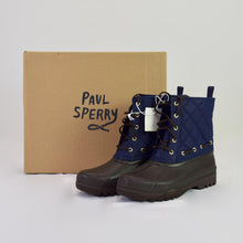 Load image into Gallery viewer, Paul Sperry Women&#39;s Gosling Boots Navy/Brown 9
