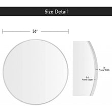Load image into Gallery viewer, Pexfit Wall Mounted Round Mirror With Aluminum Alloy Frame 36&quot;
