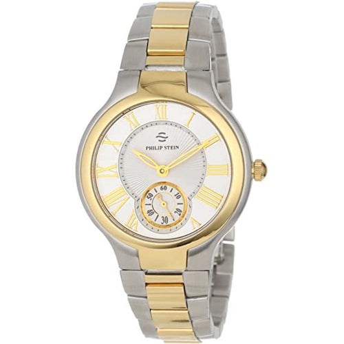 Philip Stein Women's Round Analog Display Japanese Quartz Two Tone