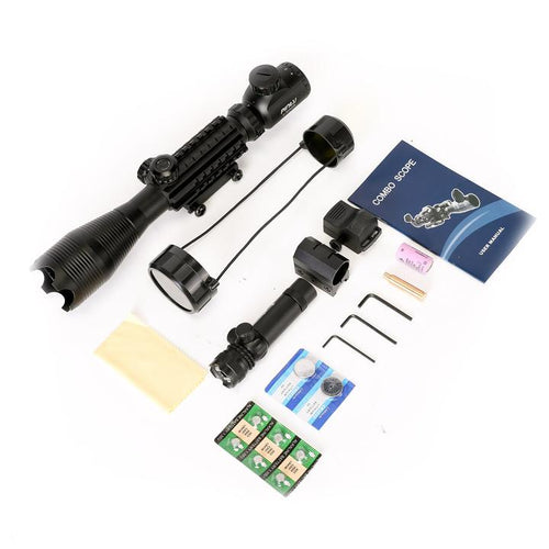 Pinty 4 in 1 Rifle Scope Combo 4 to 16x Zoom