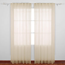 Load image into Gallery viewer, Platinum Collection Crushed Voile Sheer Rod Pocket Panel 95&quot; Butter
