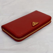 Load image into Gallery viewer, Prada Saffiano Fiery Red Wallet
