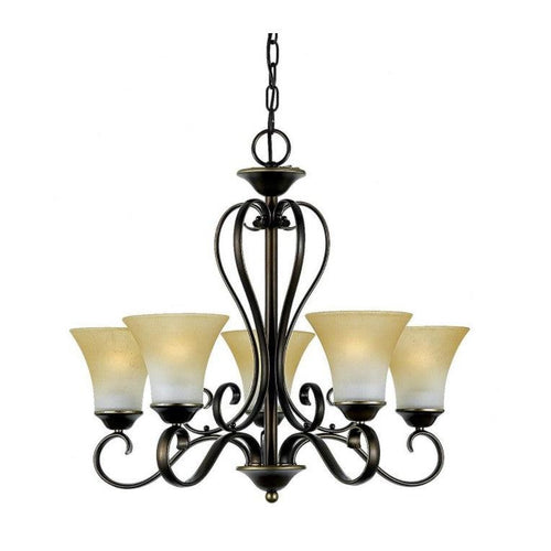 QUOIZEL Lighting Duchess Chandelier 5 Light Palladian Bronze