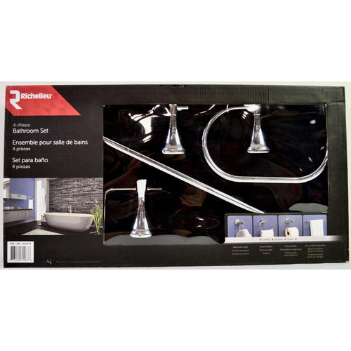 Richelieu 4-Piece Bathroom Set Chrome