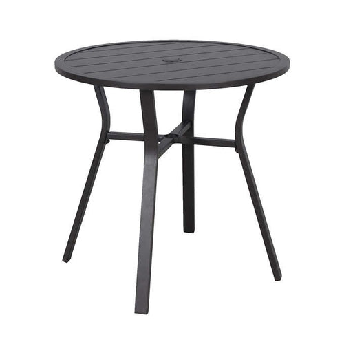 Round Aluminum Bistro Table - Black