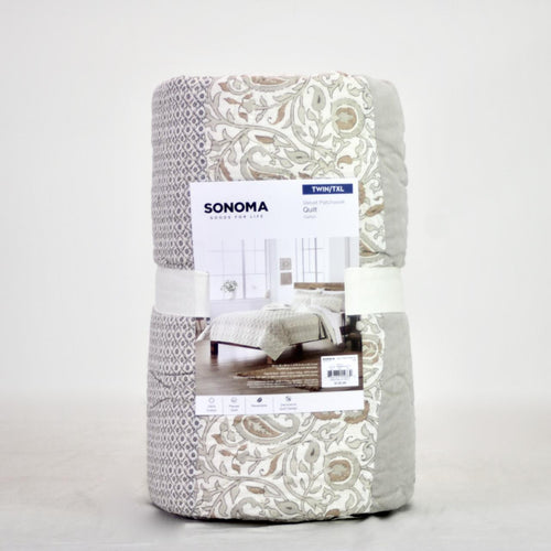 SONOMA Goods for Life Twin/ TXL Caitlyn Velvet Patchwork Quilt