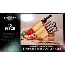 Load image into Gallery viewer, Sabatier Stainless Steel Knife Set &amp; Block 10Pc
