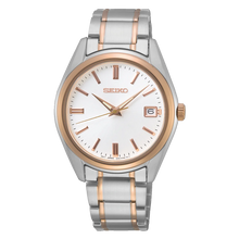 Load image into Gallery viewer, Seiko SUR322 Quartz Men&#39;s Watch, Silver &amp; Rose Gold
