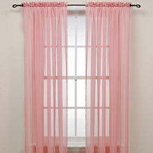 Load image into Gallery viewer, Sheer Rod Pocket Curtain Panel 63&quot; Pink

