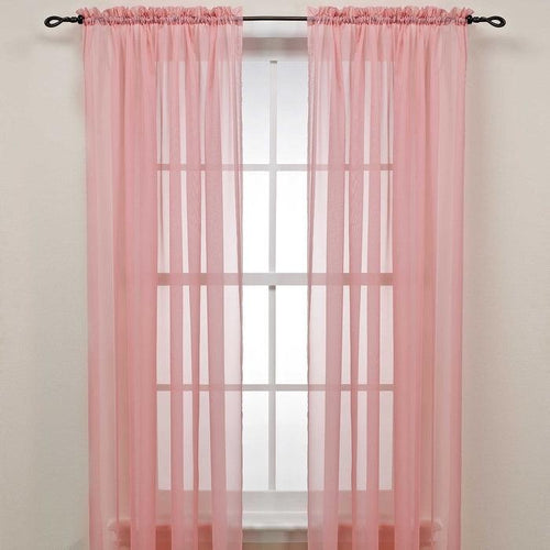 Sheer Rod Pocket Curtain Panel 63
