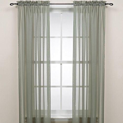 Sheer Window Curtain Panel Rod Pocket 84