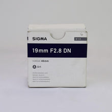 Load image into Gallery viewer, Sigma 19mm F2.8 DN Lens for Sony E Black
