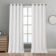 Load image into Gallery viewer, Silk Home Ecologee Total Blackout Curtain Panel 2 Panels 90&quot; White
