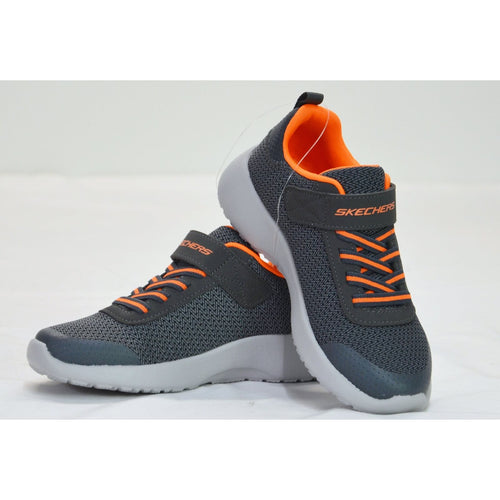 Skechers Boys Running Shoes Gray/Orange - 3