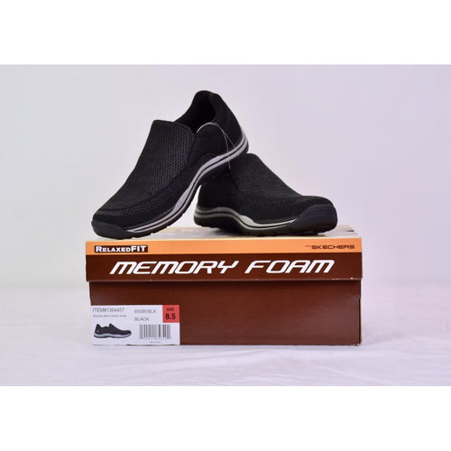 Skechers Men's Relaxed Fit Memory Foam Gomel Shoe 8.5 Black