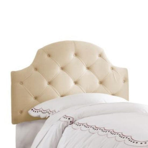 Skyline Twin Arched Tufted Headboard - Velvet Buckwheat