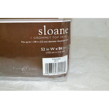Load image into Gallery viewer, Sloane Embroidered Lined Grommet Window Curtain Panel 84&quot; Chocolate
