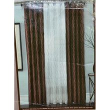 Load image into Gallery viewer, Sloane Embroidered Lined Grommet Window Curtain Panel 84&quot; Chocolate
