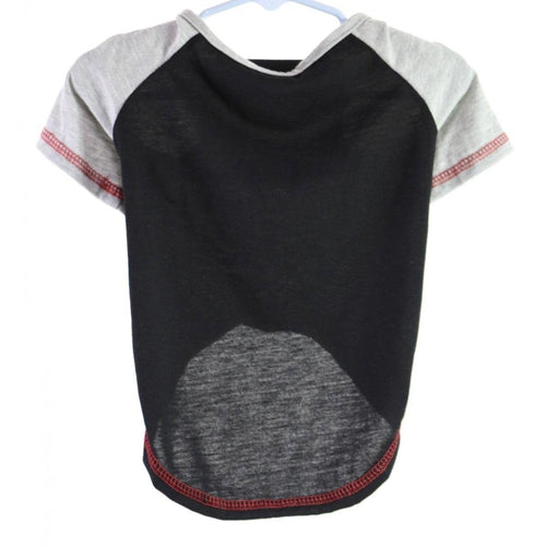Small/Medium Dog Jersey T-Shirt - Black/Red