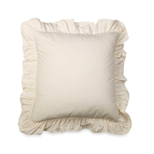 Smoothweave Ruffled European Sham in Ivory