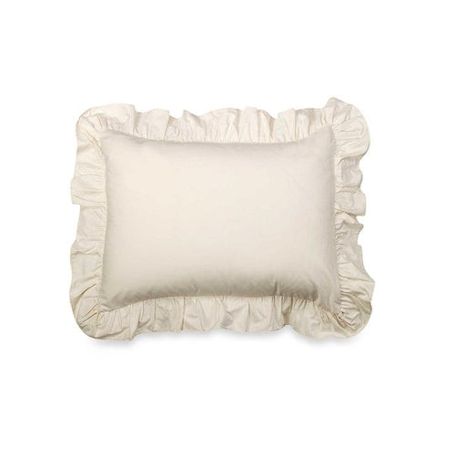 Smoothweave Ruffled Standard Sham in Ivory