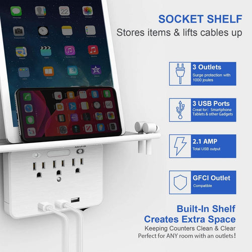 Socket Shelf Multifunctional Wall Outlet