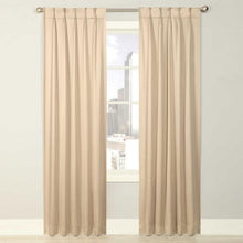 Load image into Gallery viewer, Splendor 1 Grommet Glide Pinch Pleat Lined Curtain Panel 108&quot; Sand
