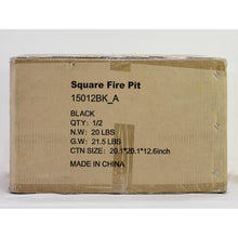 Load image into Gallery viewer, Square Fire Pit - Black-Liquidation Store
