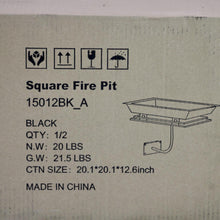 Load image into Gallery viewer, Square Fire Pit - Black
