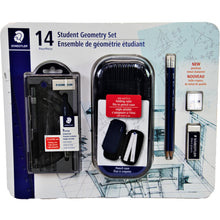 Load image into Gallery viewer, Staedtler Student Geometry Set 14 Piece Black
