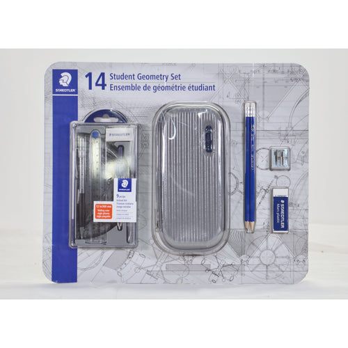 Staedtler Student Geometry Set 14 Piece Grey
