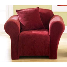 Load image into Gallery viewer, Sure Fit Stretch Sterling Chair Slipcover in Garnet
