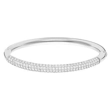 Load image into Gallery viewer, Swarovski Crystal Stone Stainless Steel Bangle Bracelet, White,
