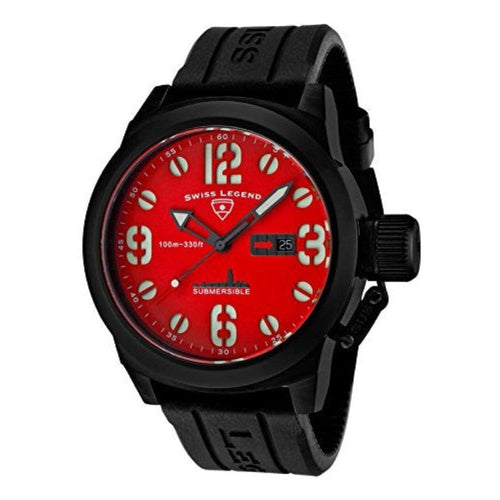 Swiss Legend Men's Submersible Analog Display Swiss Quartz Watch Black