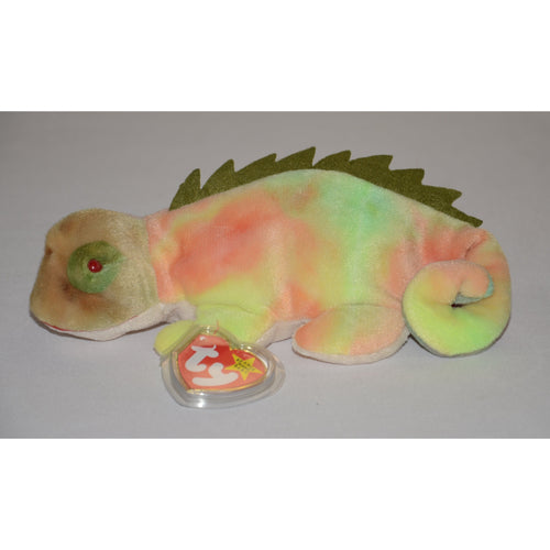 TY Beanie Baby - Iggy the Iguana - Tie Dyed, No Tongue