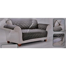 Load image into Gallery viewer, Tailor Fit No Shift Diamond Quilted Sofa Furniture Protector in Pewter
