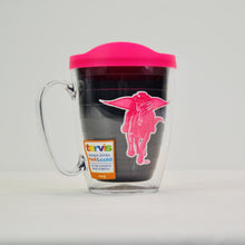 Load image into Gallery viewer, Tervis 16 oz emblem with travel lid Texas Tech U Neon pink set of 2
