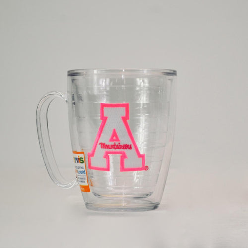 Tervis 16oz mug Appalachian State University neon pink set of 2