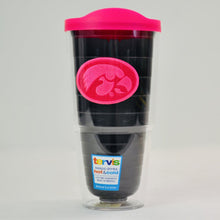 Load image into Gallery viewer, Tervis 24 oz tumbler with lid University of Iowa neon pink
