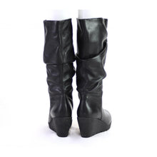 Load image into Gallery viewer, The Flexx Women&#39;s Size 8.5 Mid Calf Wedge Boots Black-Liquidation Store
