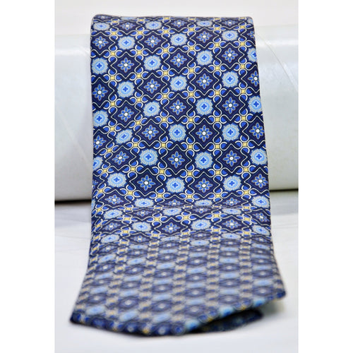 The Men's Store Bloomingdale's Men's Silk Tie Two-tone Blue with yellow