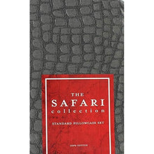 Load image into Gallery viewer, The Safari Collection 300 thread count 2 King Pillowcases set - Grey - Croc
