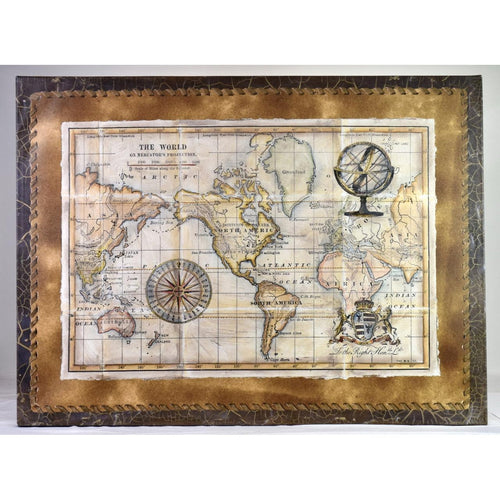 The World on Mercator's Projection Print on Canvas 35