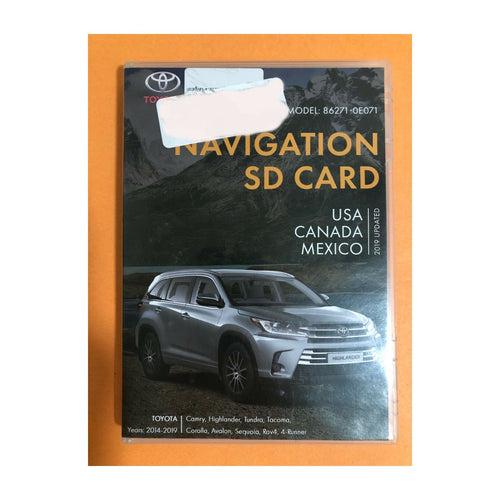 Toyota Navigation SD Card Years 2014 - 2019