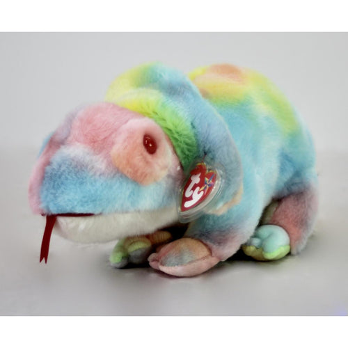 Ty Beanie Buddy Rainbow Tie Dye Chameleon Iguana